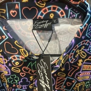 Sunday Swagger Men's Colorful Patterned Polo Shirt